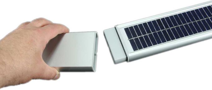 Solar Rollladen - Anschluss Solarpanel-Akku